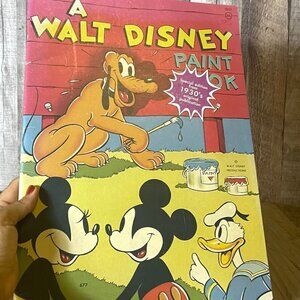 Vintage 1970's Reproduction of A Walt Disney Paint Book Special Edition 1930's